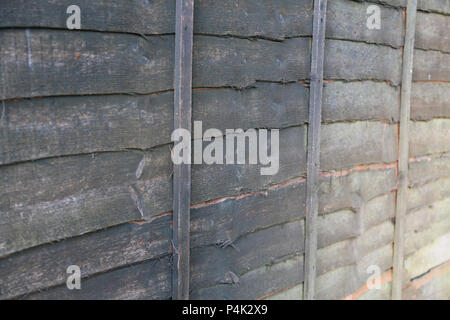 Nahaufnahme des alten hölzernen Zaun Panels Stockfoto