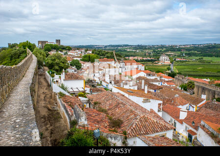 Obidos - schöne und historische Stadt in Portugal Stockfoto