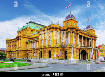 Kroatisches Nationaltheater Zagreb Stockfoto