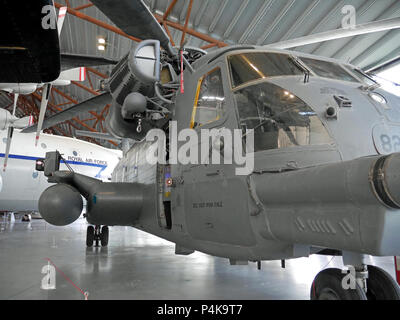 Sep - 30 2016 RAF Cosford, Royal Air Force Museum, Großbritannien. Die Sikorsky HH-53C tallion' Helikopter umgewandelt in MH-53J PAVE System. Stockfoto