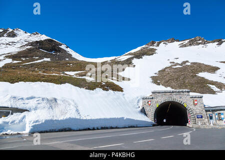 Blick entlang der Großglockner Hochalpenstraße in Österreich, Europa Stockfoto