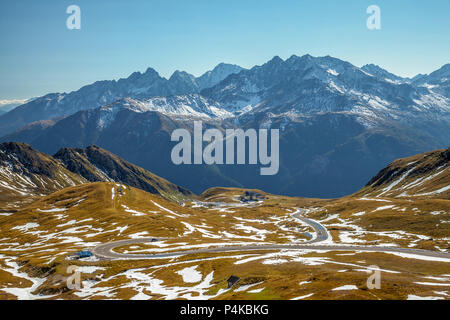 Blick entlang der Großglockner Hochalpenstraße in Österreich, Europa Stockfoto