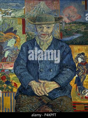 RETRATO DE PERE TANGUY - OTOÑO - 1887 - O/L - 92 x 75. Autor: Vincent van Gogh (1853-1890). Lage: Musee Rodin, Frankreich. Stockfoto