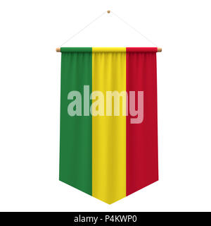 Bolivien Flagge Tuch hing das Banner. 3D-Rendering Stockfoto