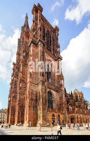 Die Kathedrale Notre Dame in Straßburg, Elsass, Frankreich Stockfoto