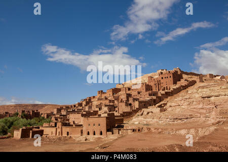 Malerisches Bergdorf Ait Ben Haddou, die unter dem Schutz des UNESCO-Welterbe Stockfoto