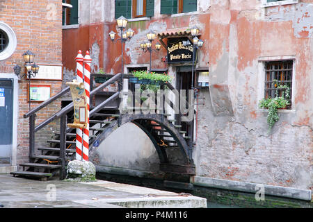 Blick auf die Kanäle in Venedig, Italien Stockfoto