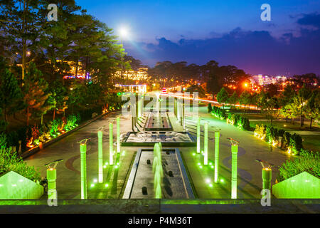 Lam Vien Square in Dalat bei Sonnenuntergang, Vietnam Stockfoto