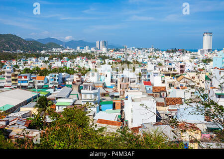 Stadt Nha Trang Antenne Panoramablick im Süden Vietnams Stockfoto