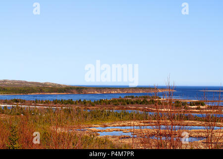 Labrador an der Küste entlang fahren, 510 N, Neufundland, Labrador, Kanada Stockfoto