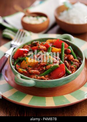 Fünf bean Chili Stockfoto