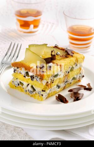Dolce freddo di Ricotta (süßer Ricotta Schichten aus Italien) Stockfoto