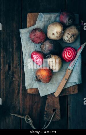 Vielzahl rote Rüben. Stockfoto