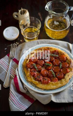 Tomaten-Tarte tatin Stockfoto