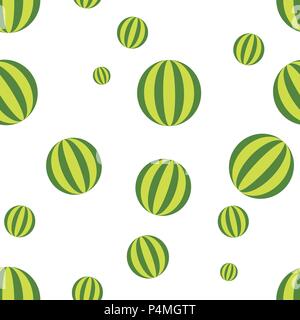 Nahtlose Muster von Wassermelonen. Vector Illustration. Essen Wallpaper von Obst. Stock Vektor