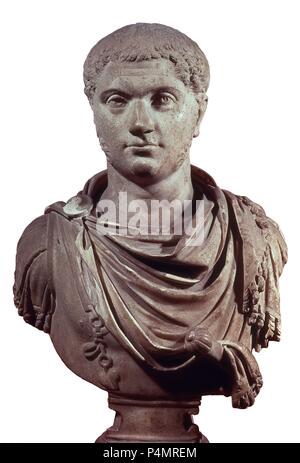 BUSTO DEL EMPERADOR GETA (189/211) HERMANO DE CARACALLA. Lage: MUSEO CAPITOLINO, Rom, Italien. Stockfoto