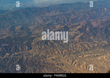 Ein Luftbild von Kalifornien San Andreas, Kalifornien, USA
