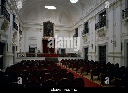 SALON DE ACTOS DE LA REAL ACADEMIA DE SAN FERNANDO. Ort: ACADEMIA DE SAN FERNANDO - INTERIEUR, MADRID, SPANIEN. Stockfoto