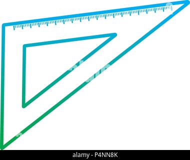 Degraded Linie squard Lineal design School tool Vector Illustration Stock Vektor