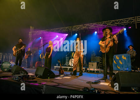 Tunbridge Wells, UK. 22. Juni, 2018. Die wandernden Herzen durchführen an den Schwarzen Rehe Festival, eridge Park, Kent GROSSBRITANNIEN. © Jason Richardson/Alamy leben Nachrichten Stockfoto