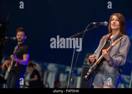 Tunbridge Wells, UK. 22. Juni, 2018 Catherine McGrath Tag einer an die Schwarze Hirsche Festival, eridge Park, Kent GROSSBRITANNIEN. © Jason Richardson/Alamy leben Nachrichten Stockfoto