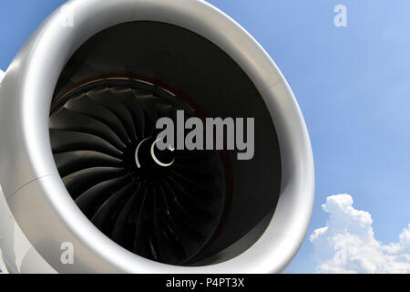 Lufthansa, Neue Lackierung, Airbus, A350, 900, A350-900, Motor, Turbine, Blade, links Turbine Stockfoto