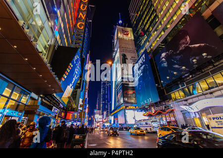 Dämmerung Manchmal Suqare Manhattan, New York, USA Stockfoto