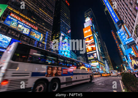 Dämmerung Manchmal Suqare Manhattan, New York, USA Stockfoto