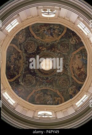 Kirche von barocken Salesas Reales 'Kuppel in Madrid. Lage: SALESAS REALES, MADRID, SPANIEN. Stockfoto