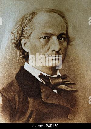 RETRATO DE Charles Baudelaire (1821-1867). Stockfoto