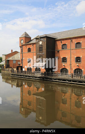 Wigan Pier, bekannt durch George Orwell, in Lancashire in NW, England, Grossbritannien Stockfoto