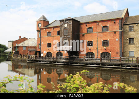 Wigan Pier, bekannt durch George Orwell, in Lancashire in NW, England, Grossbritannien Stockfoto