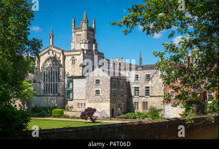 Winchester College, College Street, Winchester, England, Großbritannien Stockfoto