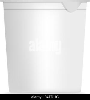 Joghurt box Mockup, realistischen Stil Stock Vektor
