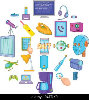 Gadget Symbole, Cartoon Stil Stock Vektor