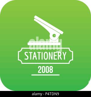 Hefter Symbol grün Vektor Stock Vektor
