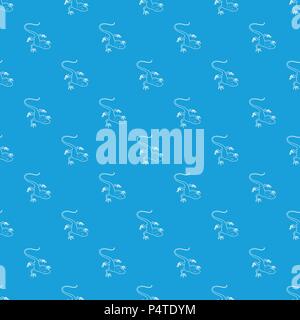 Kleinen Eidechse Muster nahtlose Vektor blau Stock Vektor