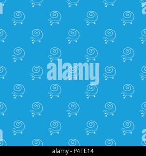 Schnelle Eidechse Muster nahtlose Vektor blau Stock Vektor