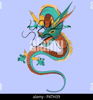 Chinesischer Drache flachbild Vector Illustration Stock Vektor