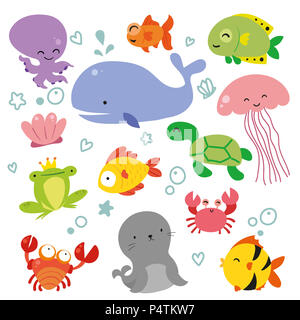 Ozean vektor Sammlung Design Stockfoto