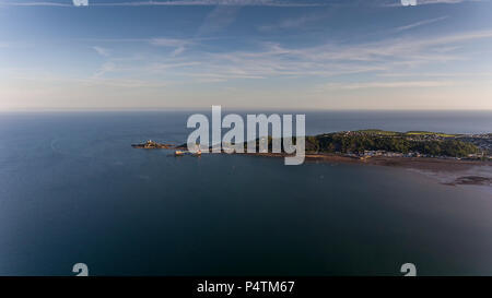 Ebbe in Mumbles Küste Stockfoto