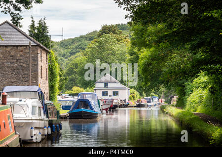 Govilon Wharf Monmouthshire und Brecon Canal Abergavennny Monmouthshire Wales Stockfoto