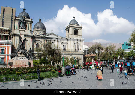 Dom der Basilika Unserer Lieben Frau des Friedens, La Paz Stockfoto