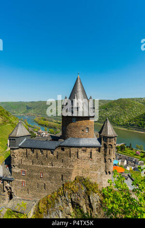 Deutschland, Rheinland-Pfalz, Bacharach, Oberes Mittelrheintal, Burg Stahleck Stockfoto