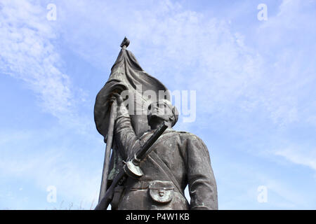 Memento Park ist ein Open-air Museum in Budapest, Ungarn, liegt. Stockfoto