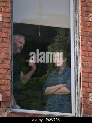 Original Film Titel: DREI ANZEIGENTAFELN AUSSERHALB EBBING, Missouri. Englischer Titel: DREI ANZEIGENTAFELN AUSSERHALB EBBING, Missouri. Film Regie: Martin MCDONAGH. Jahr: 2017. Stars: FRANCES MCDORMAND; MARTIN MCDONAGH. Credit: BLUEPRINT BILDER / Album Stockfoto