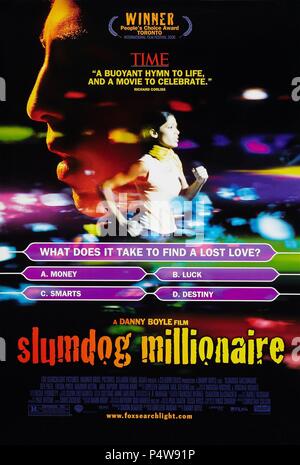 Original Film Titel: Slumdog Millionär. Englischer Titel: "Slumdog Millionaire". Regisseur: Danny Boyle, LOVELEEN TANDAN. Jahr: 2008. Credit: CELADOR FILMS/FILM4 / Album Stockfoto