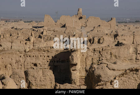 Jiaohe antiken Ruinen im Morgenlicht, Turpan, Xinjiang, China Stockfoto