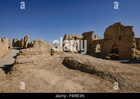 Jiaohe antiken Ruinen im Morgenlicht, Turpan, Xinjiang, China Stockfoto