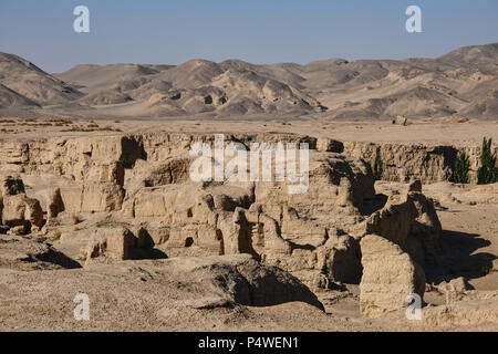 Jiaohe antiken Ruinen im Morgenlicht, Turpan, Xinjiang, China Stockfoto